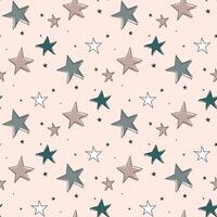 starry seamless pattern vector