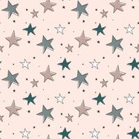 starry seamless pattern vector