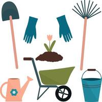 gardening tools set vector