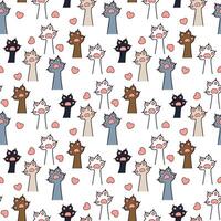 cat paws pattern vector