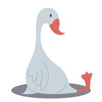 cute cartoon goose vector