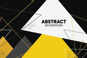 Abstract yellow, black and white background. Minimal geometric background abstract design. vector