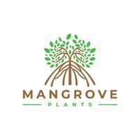 mangrove plant illustration logo vector