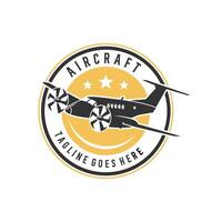 airplane stamp illustration logo vector