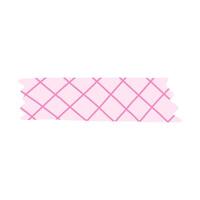Cute clipart of washi tape stripe with checkered pattern. Adhesive tape with chess colorful ornament. Aesthetic decorative scotch tape with ragged edges for scrapbook, planner, notebook, craft. vector