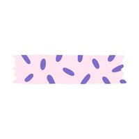 Cute cartoon washi tape stripe with oval blob pattern. Adhesive tape with squiggle colorful ornament. Aesthetic clipart of decorative scotch tape with ragged edges for scrapbook, planner, notebook vector