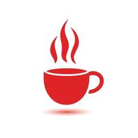 Coffee cup icon on white background. Vector illustration in flat style