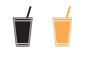 Drinks icon over white background, silhouette and flat style concept. vector illustration