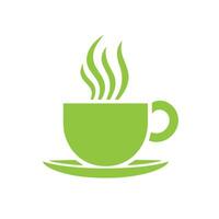 Coffee cup icon on white background. Vector illustration in flat style