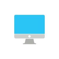 Monitor icon on white background. Vector illustration in trendy flat style