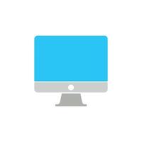 Monitor icon on white background. Vector illustration in trendy flat style