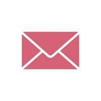 plano correo electrónico icono en blanco antecedentes. vector ilustración en de moda plano estilo