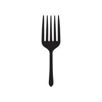 Fork icon. Black Fork icon on white background. Vector illustration