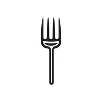 Fork icon. Black Fork icon on white background. Vector illustration
