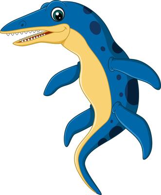 Cartoon txlosaurus on white background