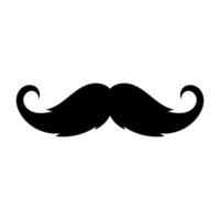 Black gentleman mustache icon. Silhouette of an elegant mustache. Whisker. vector