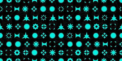 Abstract futuristic shapes seamless repetitive pattern. Vector illustration suitable for prints.