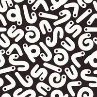 Fun line doodle repeat pattern. Vector illustration suitable for prints.