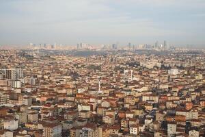 Arial View of Istanbul residential buildings photo