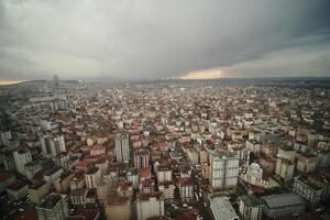 Arial View of Istanbul residential buildings photo