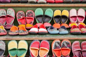 Hand-made baby shoes in istanbul photo