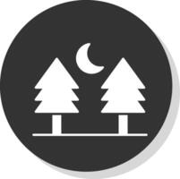 Pine tree Glyph Grey Circle  Icon vector