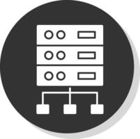 Structured Data Glyph Grey Circle  Icon vector