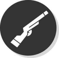 Shotgun Glyph Grey Circle  Icon vector