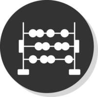 Abacus Glyph Grey Circle  Icon vector