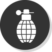 Grenade Glyph Grey Circle  Icon vector