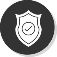 Safety Glyph Grey Circle  Icon vector