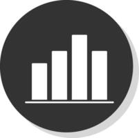 Chart Glyph Grey Circle  Icon vector