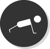 Exercise Glyph Grey Circle  Icon vector