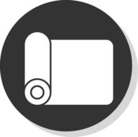 Gymnast Mat Glyph Grey Circle  Icon vector