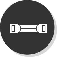 Chest Expander Glyph Grey Circle  Icon vector