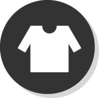 Shirt Glyph Grey Circle  Icon vector