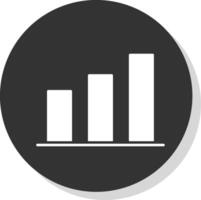 Graph Glyph Grey Circle  Icon vector