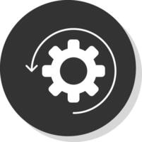 Automate Glyph Grey Circle  Icon vector