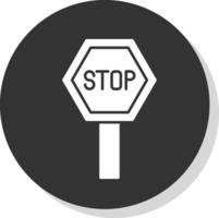 Pit Stop Glyph Grey Circle  Icon vector