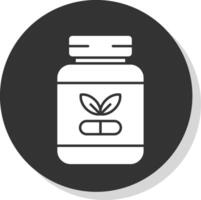 Supplements Glyph Grey Circle  Icon vector