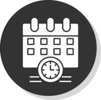 Schedule Glyph Grey Circle  Icon vector