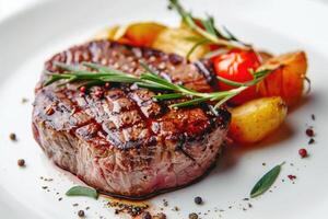 AI generated beautiful beef steak photo