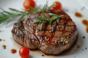 AI generated beautiful beef steak photo