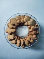 cookies flowers isolated on a white background photo