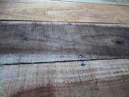 Brown vintage natural wood plank close-up. Rustic background pattern texture photo