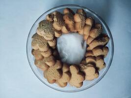 cookies flowers isolated on a white background photo