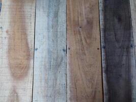 Brown vintage natural wood plank close-up. Rustic background pattern texture photo