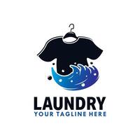 Laundry logo template vector illustration design