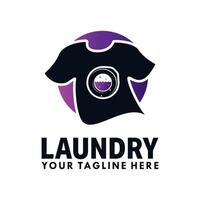 Laundry logo template vector illustration design