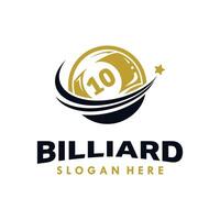 billiard ball logo design vector illustration